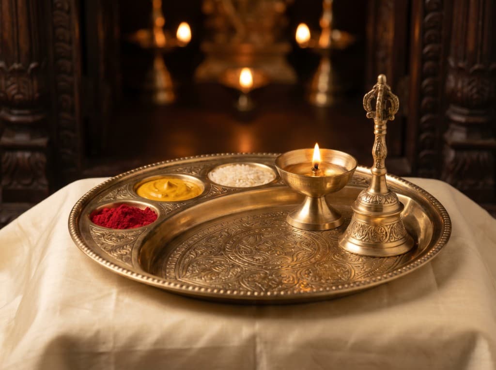 How to Choose the Perfect Brass Pooja Thali for Daily Aarti — Ishwarmart Puja Blog cover