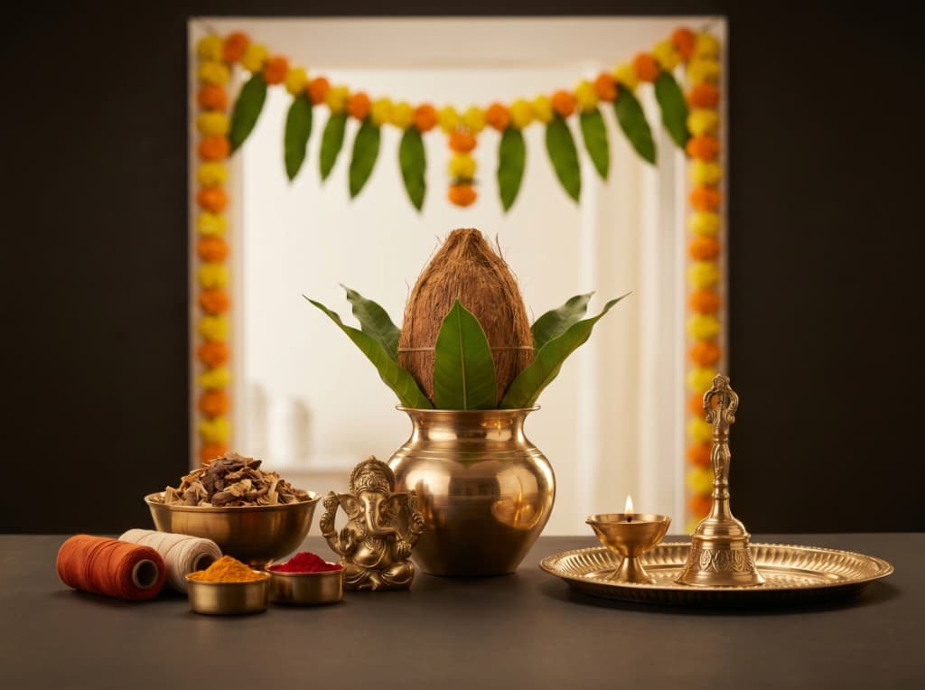 Griha Pravesh Puja Samagri: Complete New Home Checklist — Ishwarmart Puja Blog cover