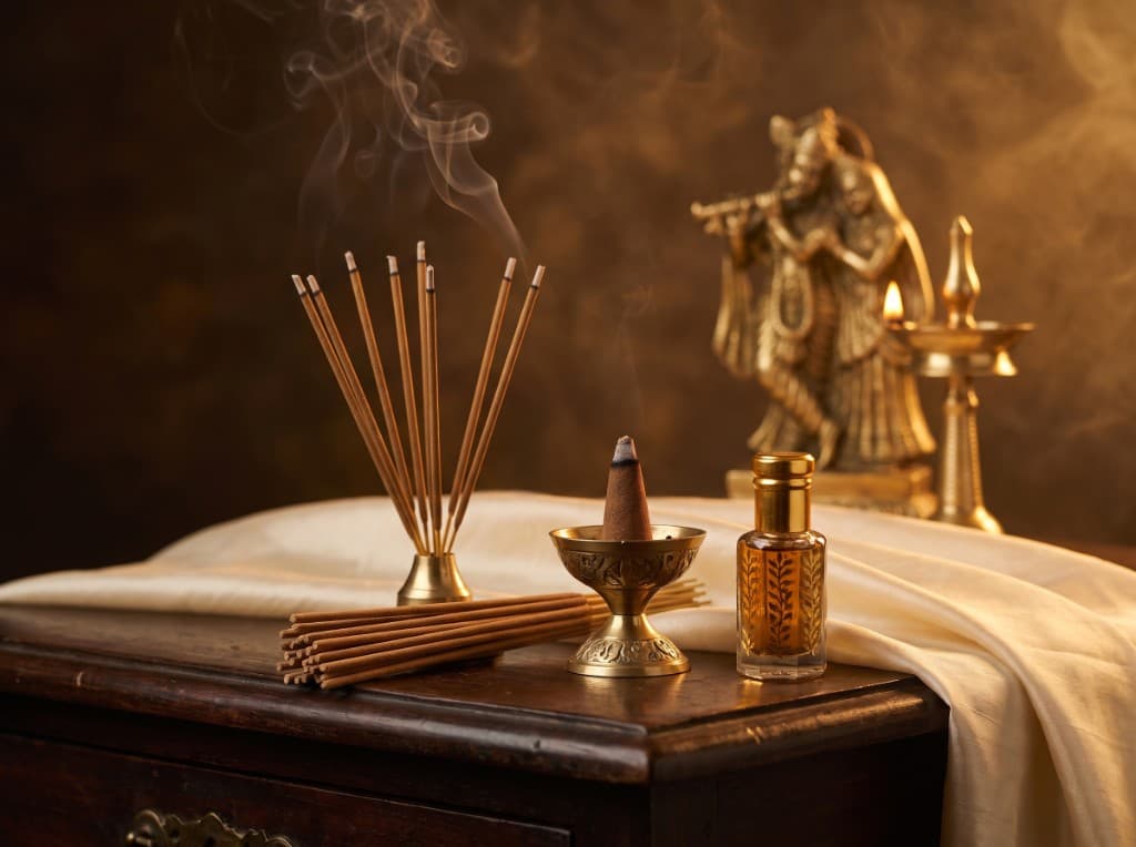Incense vs Attar: Choosing Fragrance for Your Mandir — Ishwarmart Puja Blog cover