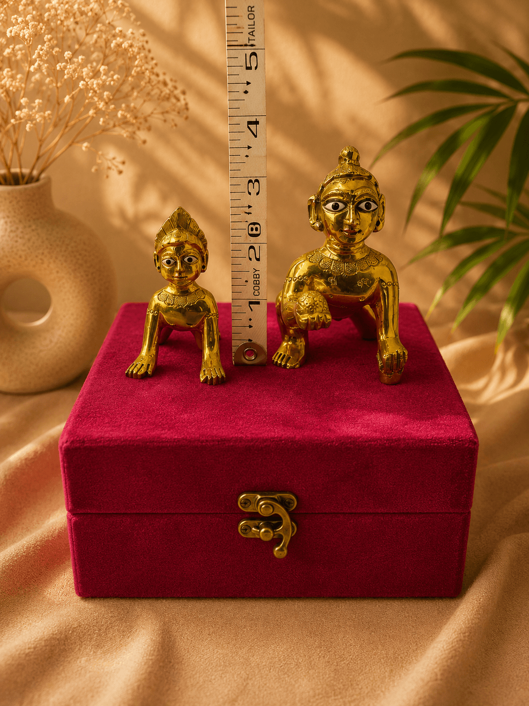 Sitting Radha Krishna Small Idol